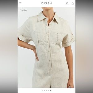 DISSH Lily Natural Linen Boiler Jumpsuit